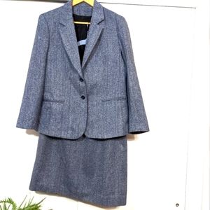 Vintage Wool Skirt Suit